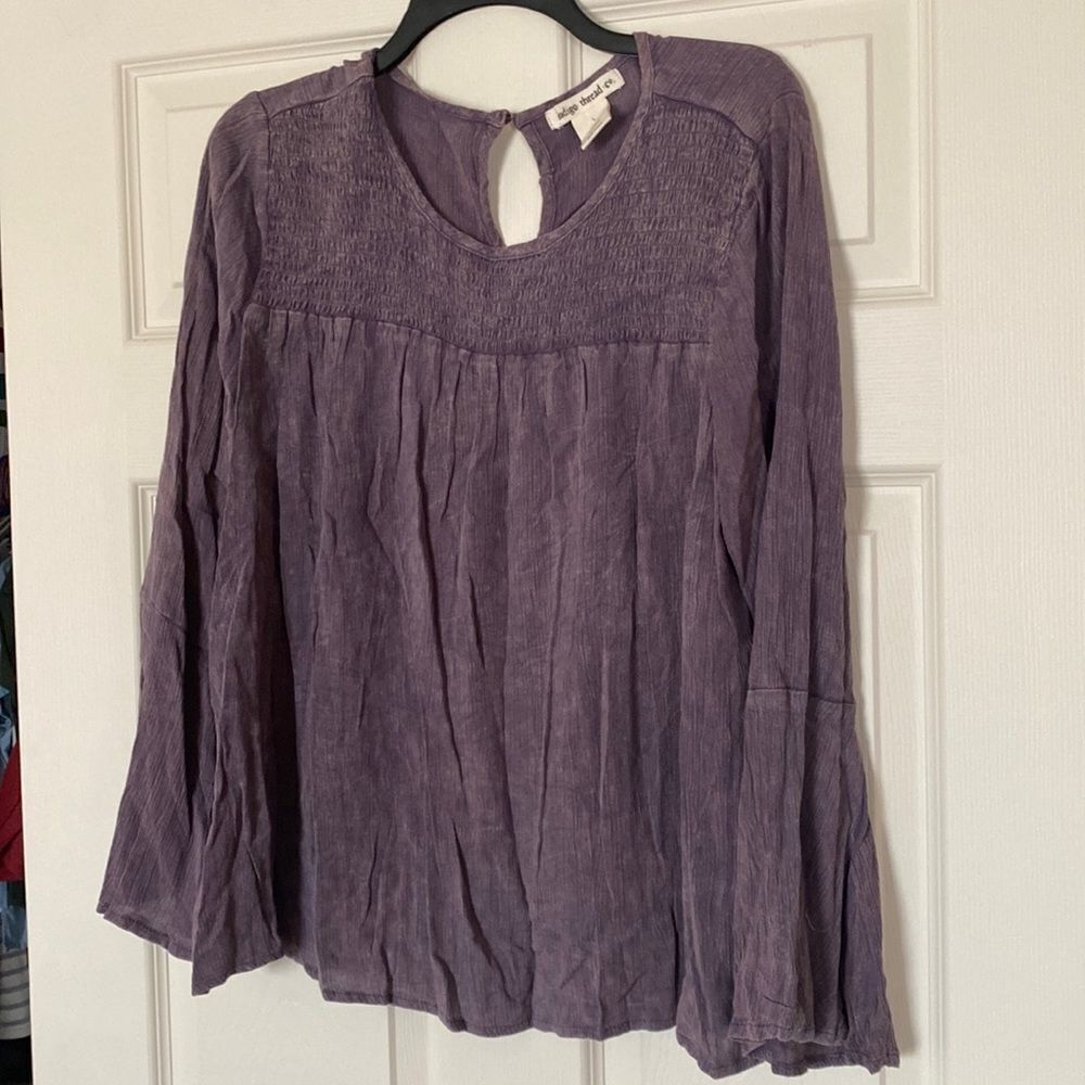 Indigo thread purple top large